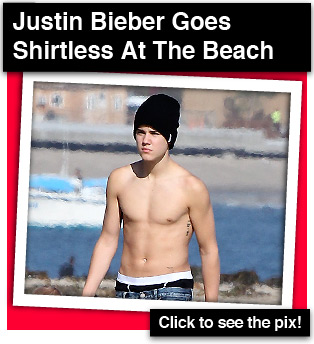 Justin Bieber Goes Shirtless At The Beach
