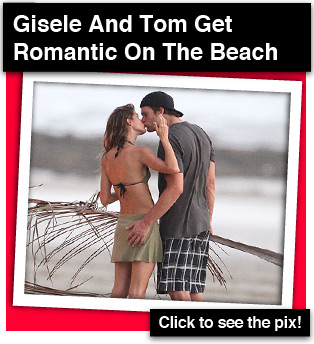 Gisele And Tom Get Romantic On The Beach