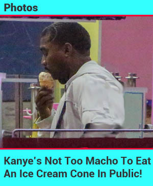 Kanye Eating An Ice Cream Cone
