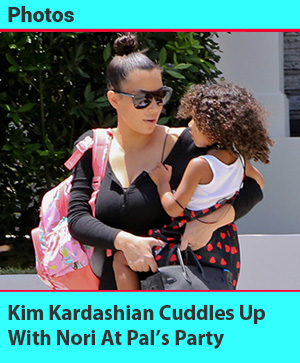 Kim Cuddles Up With Nori At A Pal's House
