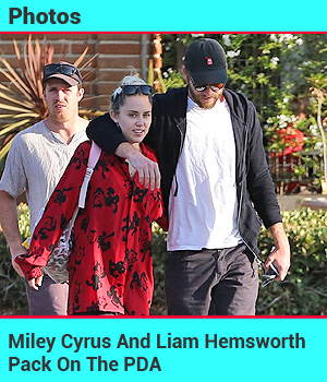 Miley Cyrus And Liam Hemsworth Pack On The PDA