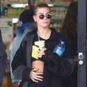 Hailey Baldwin Clutches Her Stomach After Hot Pilates Session